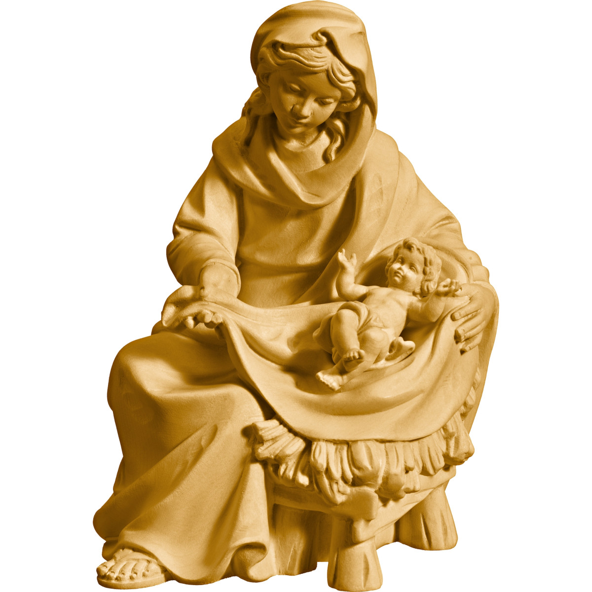 María sentada con Niño Jesús